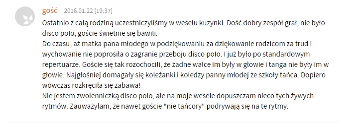 Disco polo na wesele - forum